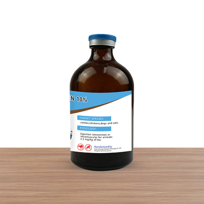 CXBT Enrofloxacin 10% Veteriner Enjekte Edilebilir İlaçlar Kinolonlar 100ml Sığır, Atlar ve Köpekler İçin