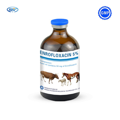 Sığır Atları İçin Veteriner Enjekte Edilebilir İlaçlar Enrofloxacin enjeksiyonu 50mg 50ml / 100ml