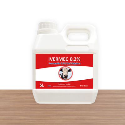 Sığır Ve Koyun İçin Veteriner Oral Solüsyon Tıbbı Ivermectin% 0.2 Oral Solüsyon
