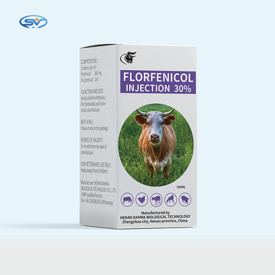 Florfenicol %30 Enjeksiyon Veteriner Enjekte Edilebilir İlaçlar 50ml 100ml Hayvanlar için Antibiyotikler