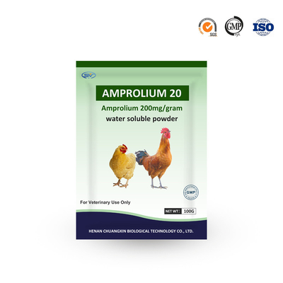 Koksidiyostat için Suda Çözünür Antibiyotikler Amprolium% 20 Suda Çözünür Toz