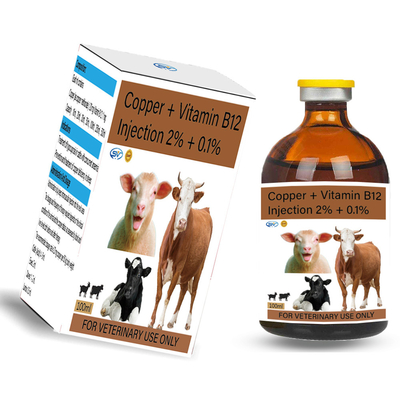 Koyunlarda Bakır Eksikliği İçin Bakır + Vitamin B12 %2 + %0.1 Veteriner Enjekte Edilebilir İlaçlar