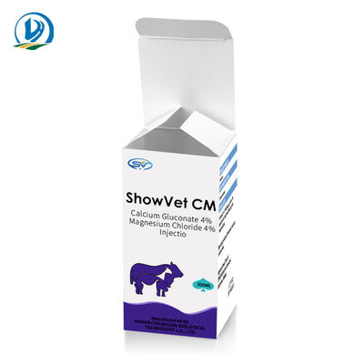 Sığır Koyunları İçin Kalsiyum Glukonat %4 + Magnezyum Klorür %4 Veteriner Enjekte Edilebilir İlaçlar
