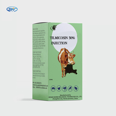 Veteriner Enjekte Edilebilir İlaçlar Sığır Tilmikosin Fosfat Deri Altı Tilmikosin Enjeksiyonu %30 CAS108050-54-0